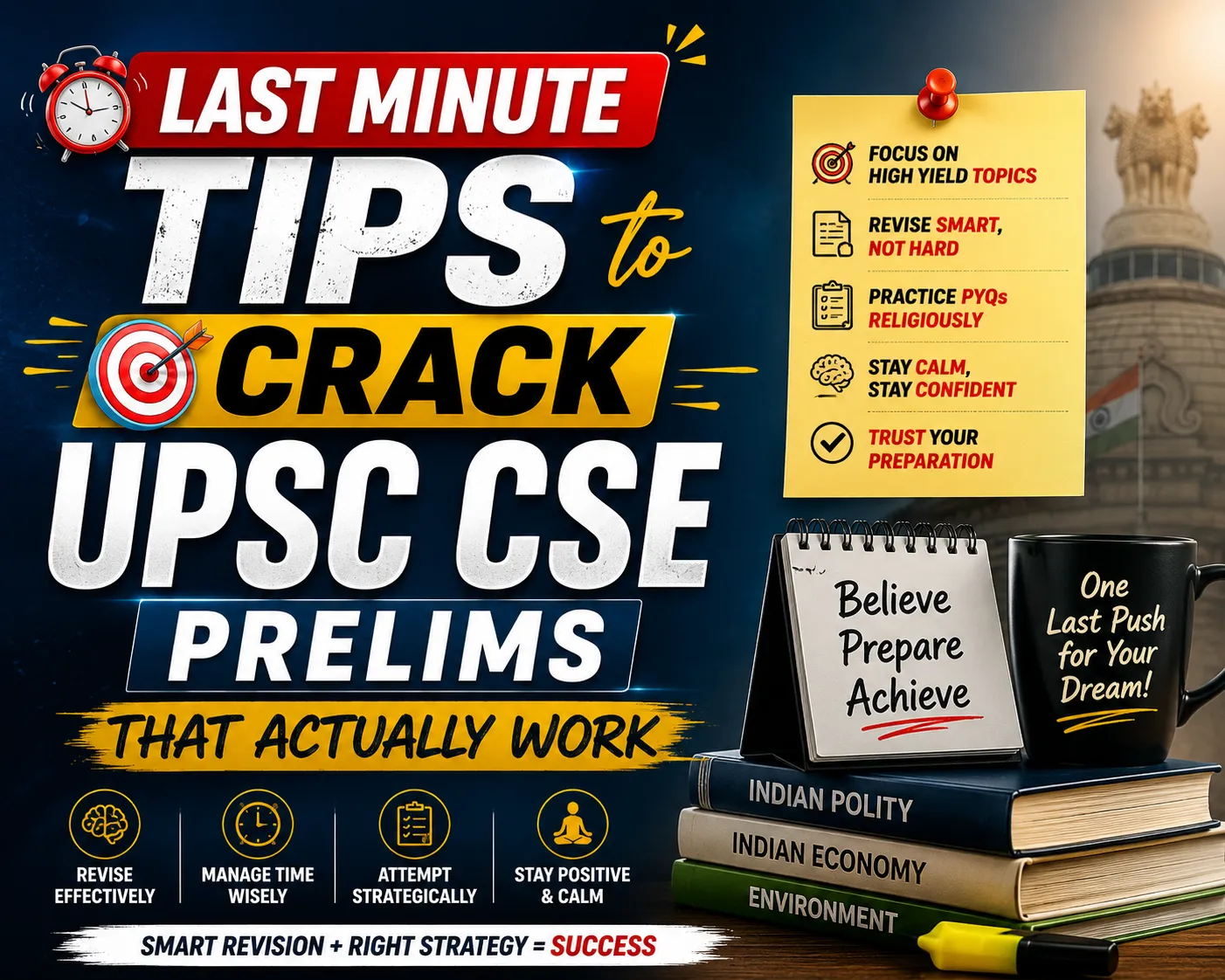 Last Minute Tips to Crack UPSC CSE Prelims That Actually Work