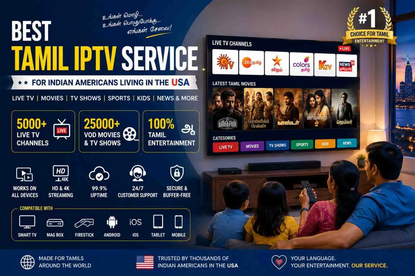 Best Tamil IPTV Service for Indian Americans Living in the USA in 2026
