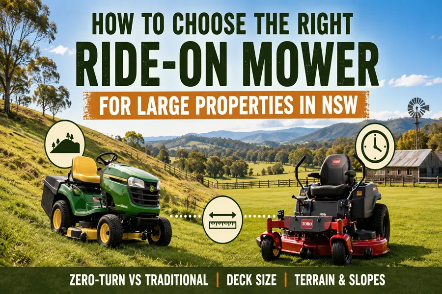 How to Choose the Right Ride-On Mower for Large Properties in NSW