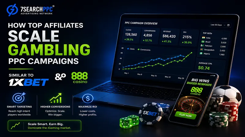How Top Affiliates Scale Gambling PPC Campaign Similar to 1xbet & 888casino