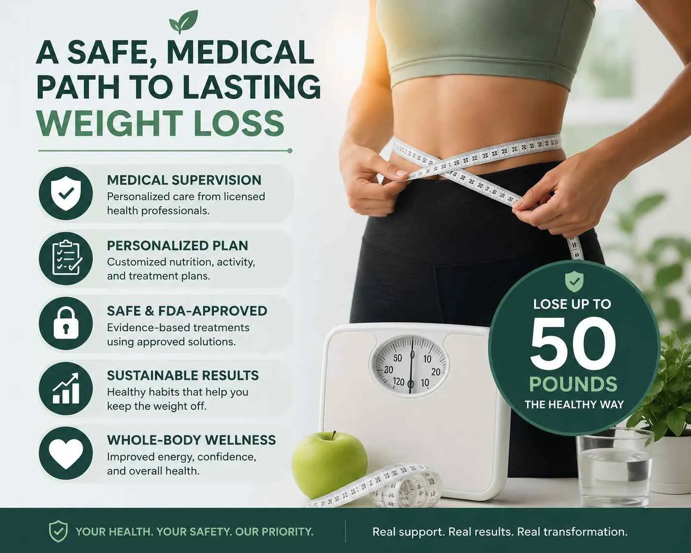 How is the Weight Management Clinic a secure way to lose 50 Pounds
