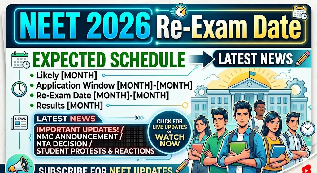 NEET 2026 Re-Exam Date: Expected Schedule and Latest News