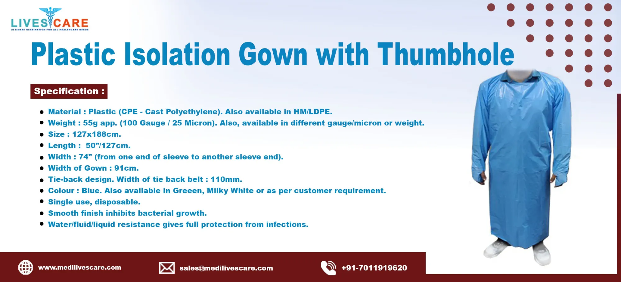 Reliable Plastic Isolation Gown With Thumbhole Manufacturers for Superior Protection