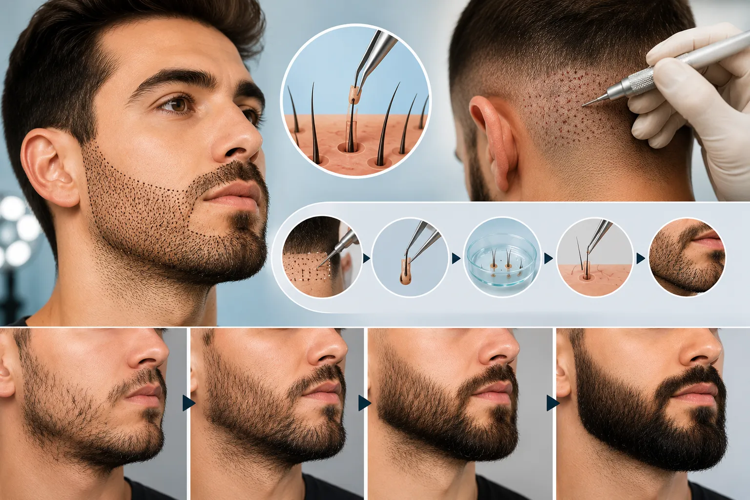 How Does a Beard Hair Transplant Work? Step-by-Step Explanation