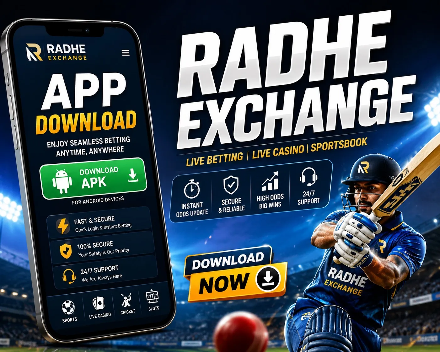 Radhe Exchange Sign Up Process for Mobile Betting Users