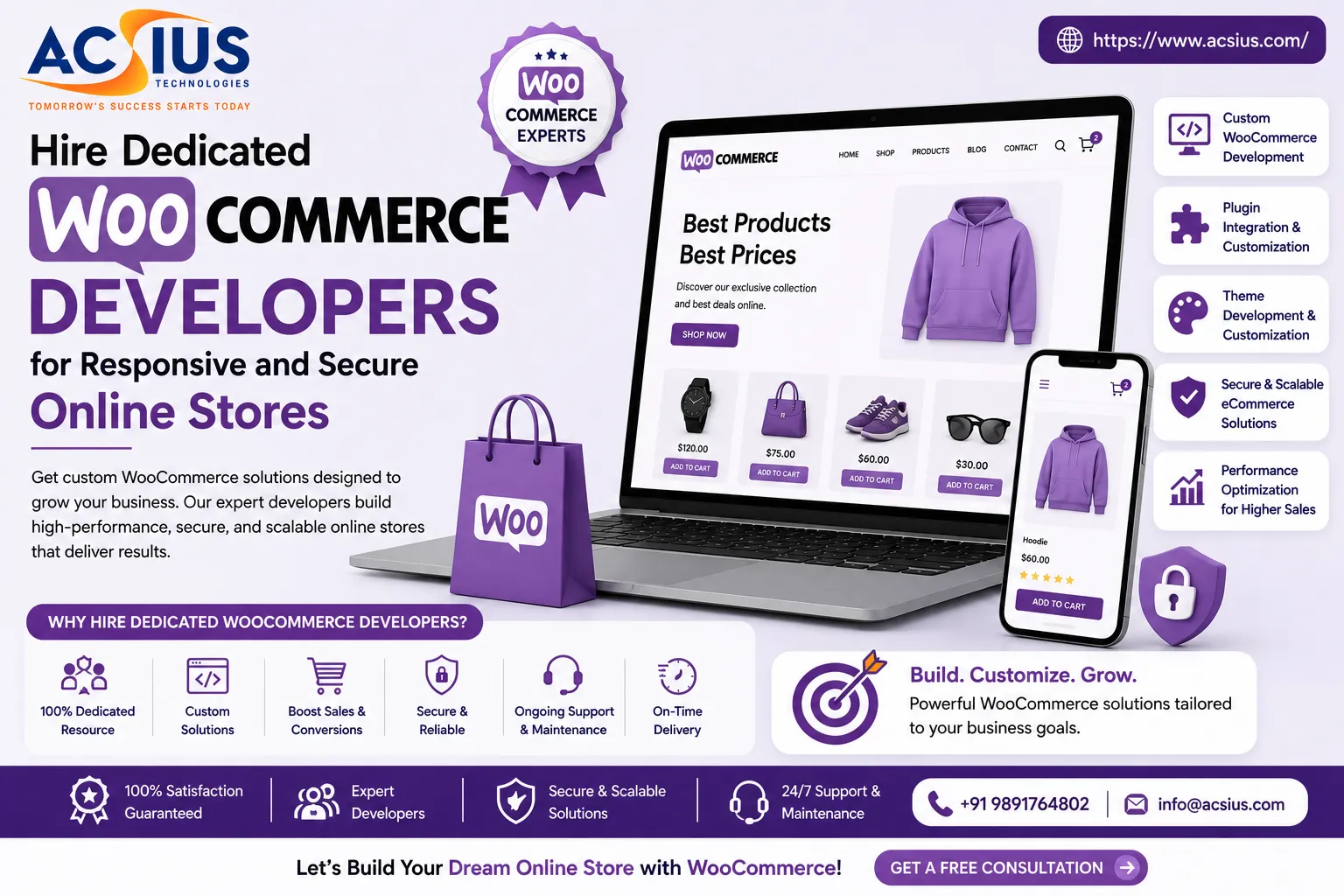 Hire Dedicated WooCommerce Developers for Responsive and Secure Online Stores