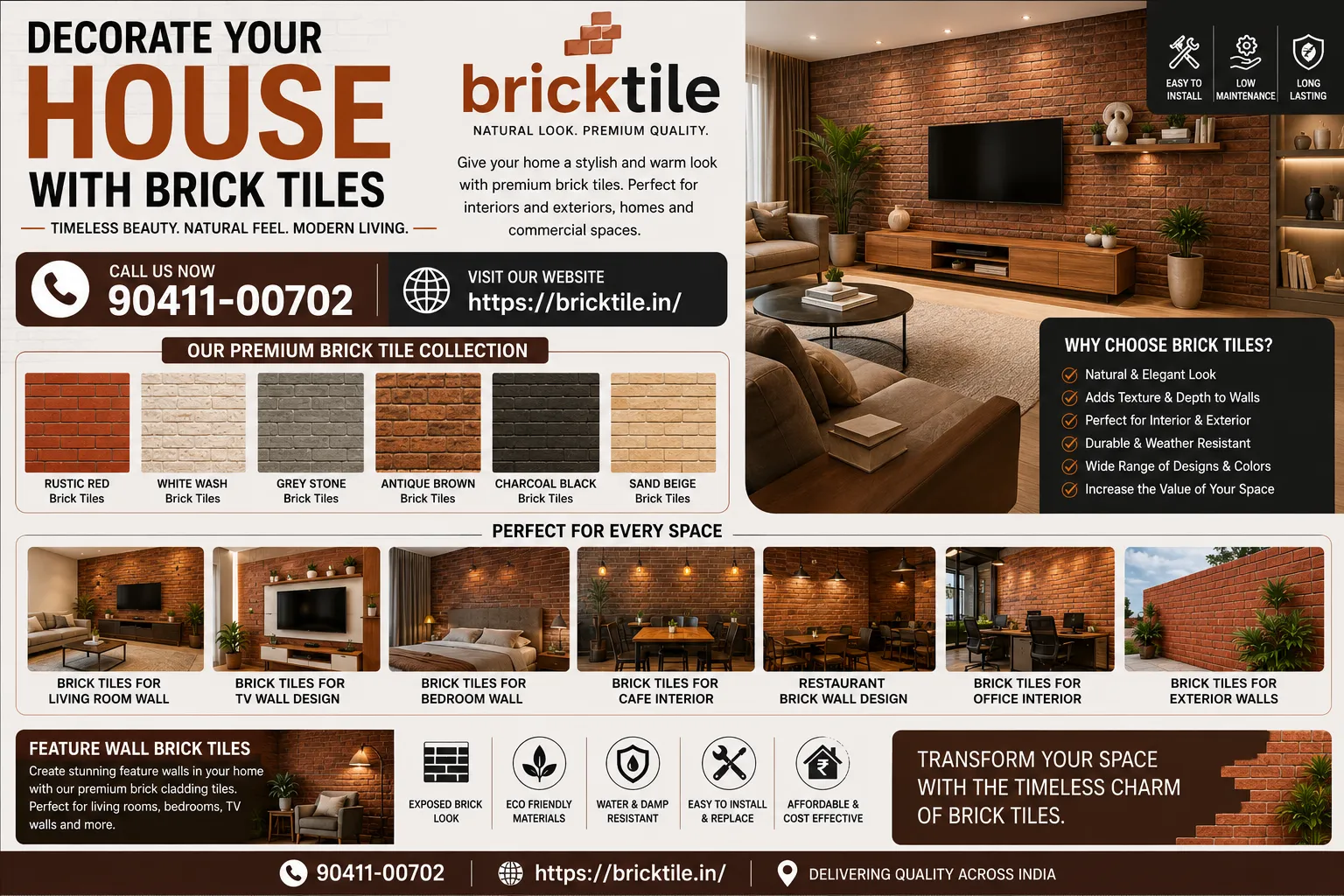 Decorate Your House with Brick Tiles