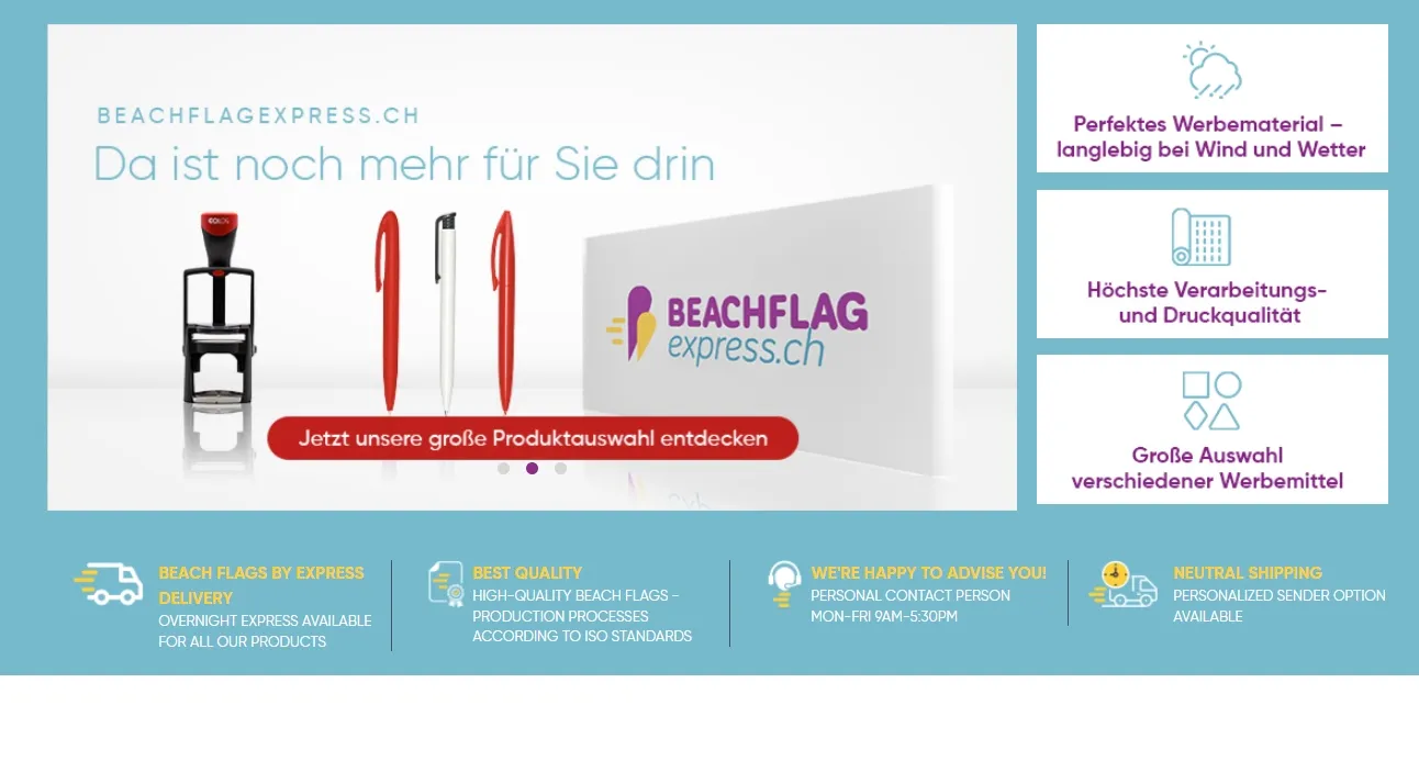 Wetterfeste Outdoor Beachflag kaufen: Worauf es bei Material, Druck und Standfuss wirklich ankommt