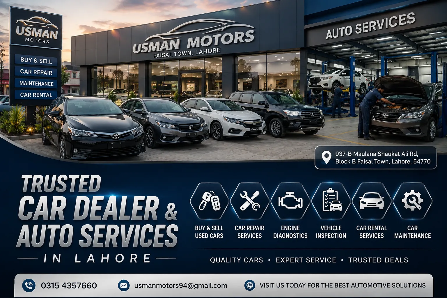 Car Dealer in Faisal Town Lahore – Trusted Used Cars & Auto Services