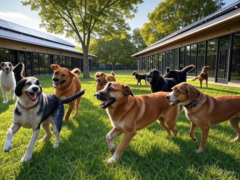 Cage Free Dog Boarding Virginia with Outdoor Play and Farm Activities