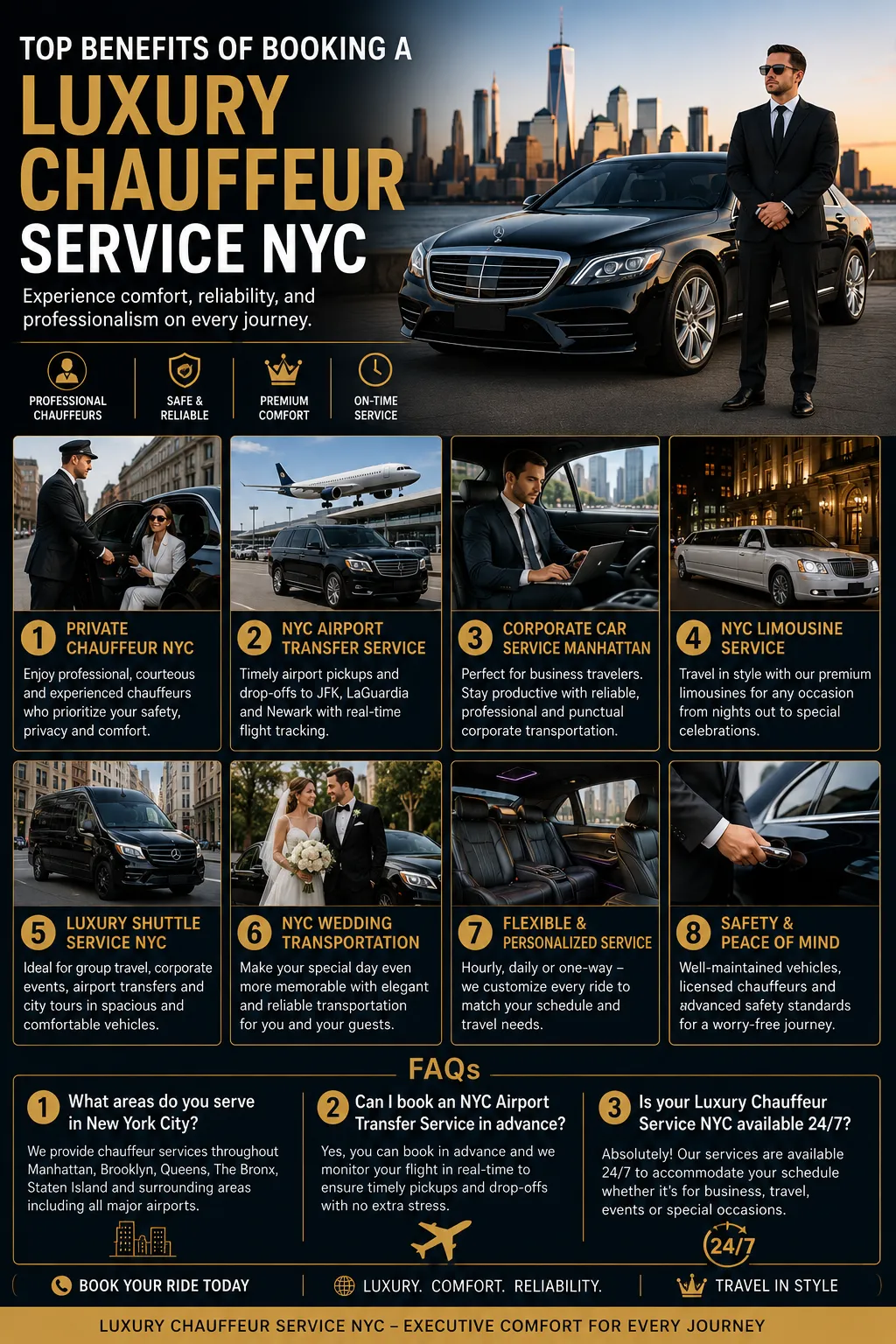 Top Benefits of Booking a Luxury Chauffeur Service NYC