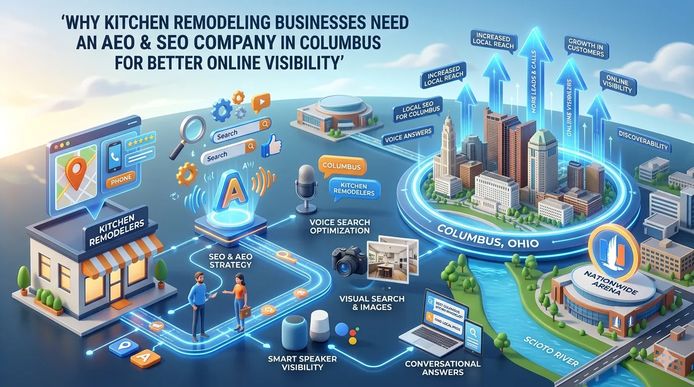 Why Kitchen Remodeling Businesses Need an AEO SEO Company in Columbus for Better Online Visibility