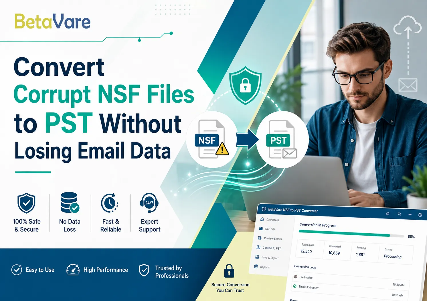 Convert Corrupt NSF Files to PST Without Losing Email Data