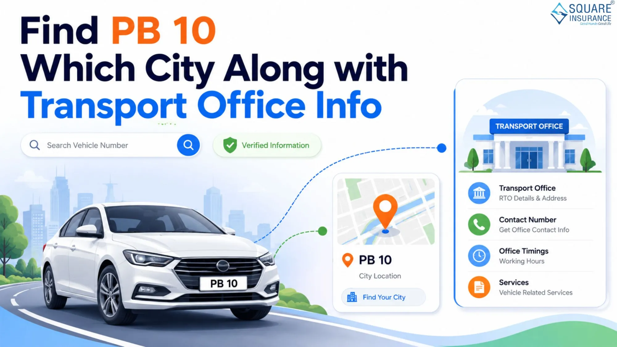 Find PB 10 Which City Along with Transport Office Info