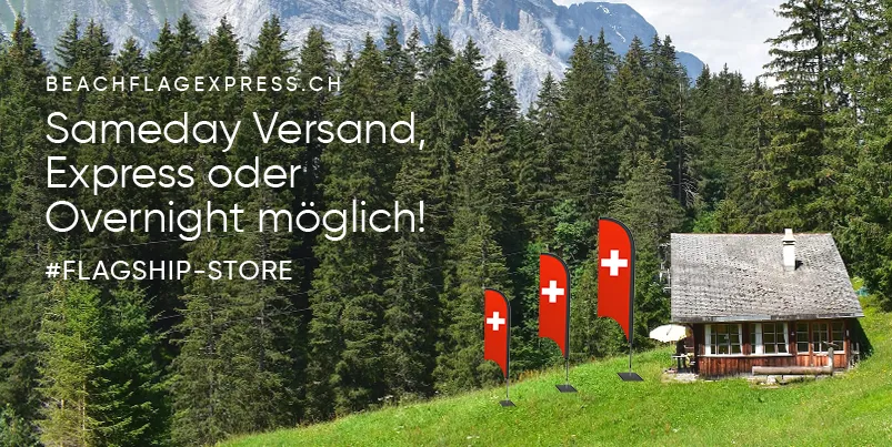 Wetterfeste Outdoor Beachflag kaufen: Worauf es bei Material, Druck und Standfuss wirklich ankommt