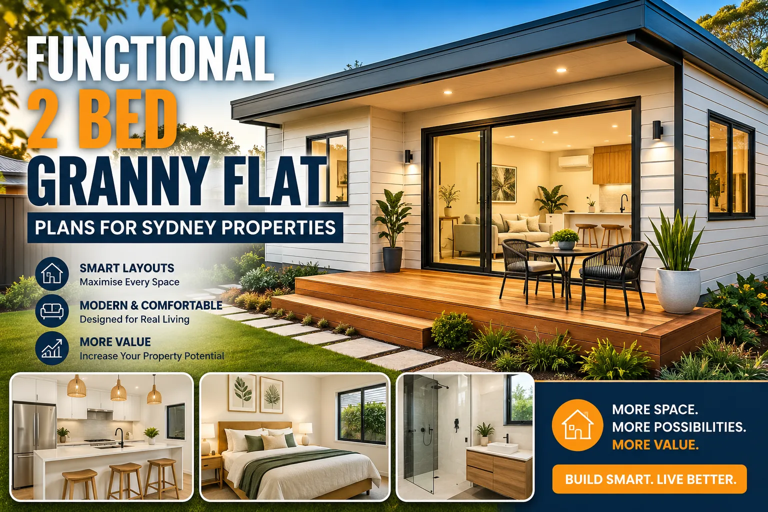 Functional 2 Bed Granny Flat Plans for Sydney Properties