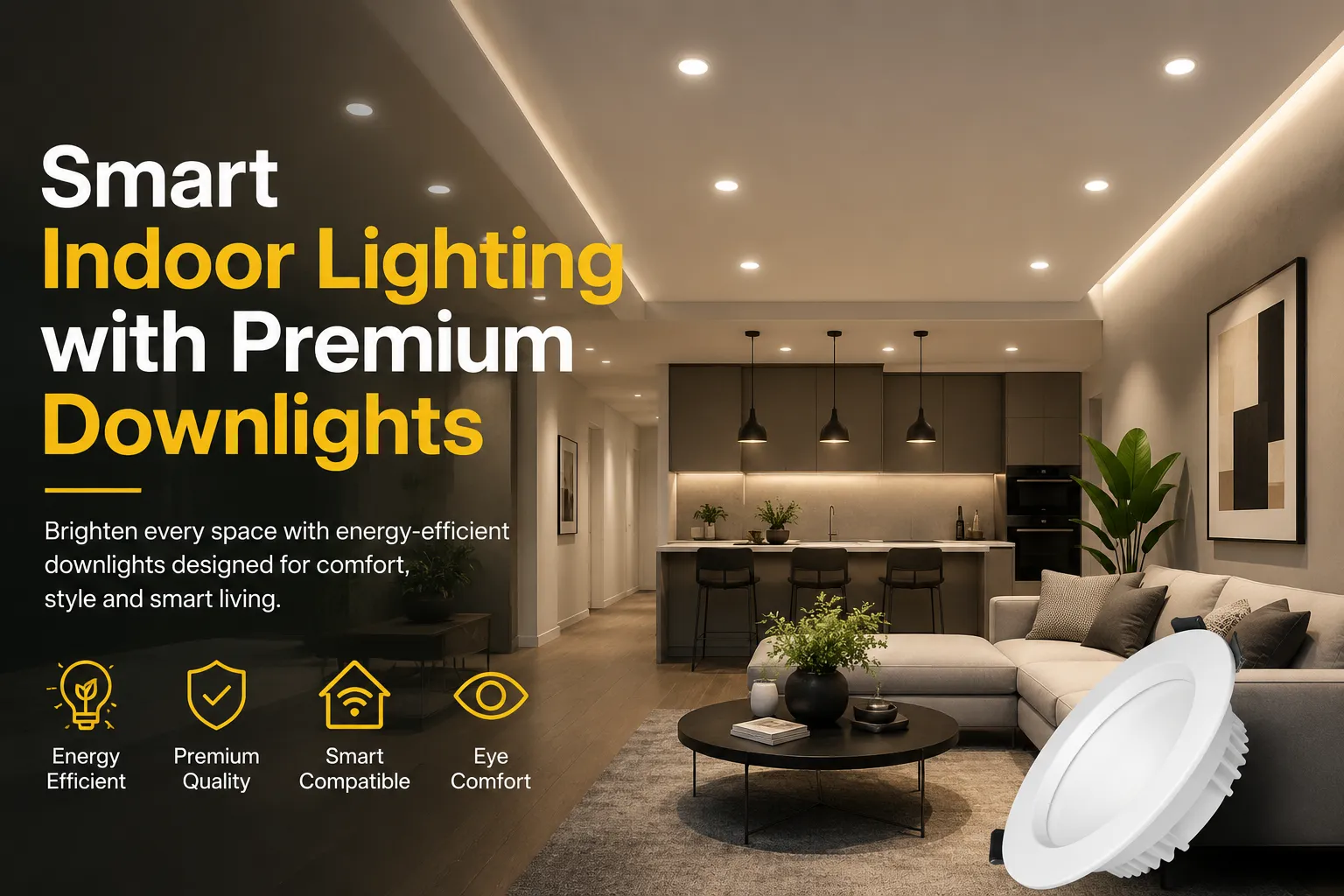 Smart Indoor Lighting with Premium Downlights