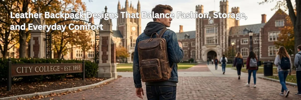 Leather Backpack Designs That Balance Fashion, Storage, and Everyday Comfort