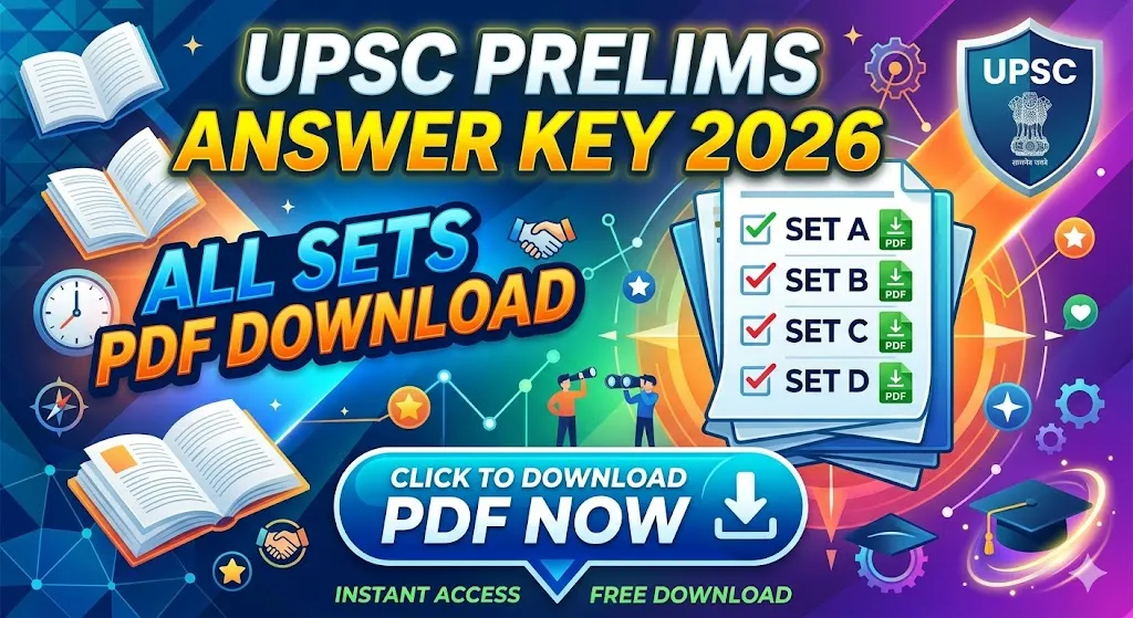 UPSC Prelims Answer Key 2026 – All Sets PDF Download