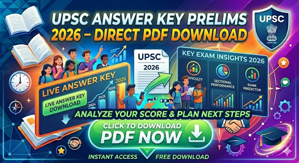 UPSC Answer Key Prelims 2026 – Direct PDF Download
