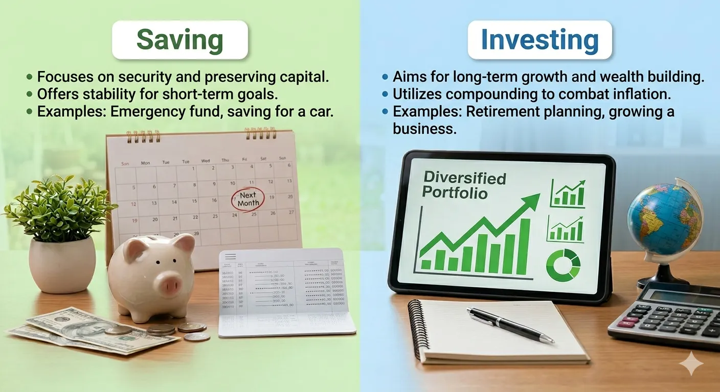 What’s the Real Difference Between Saving and Investing?