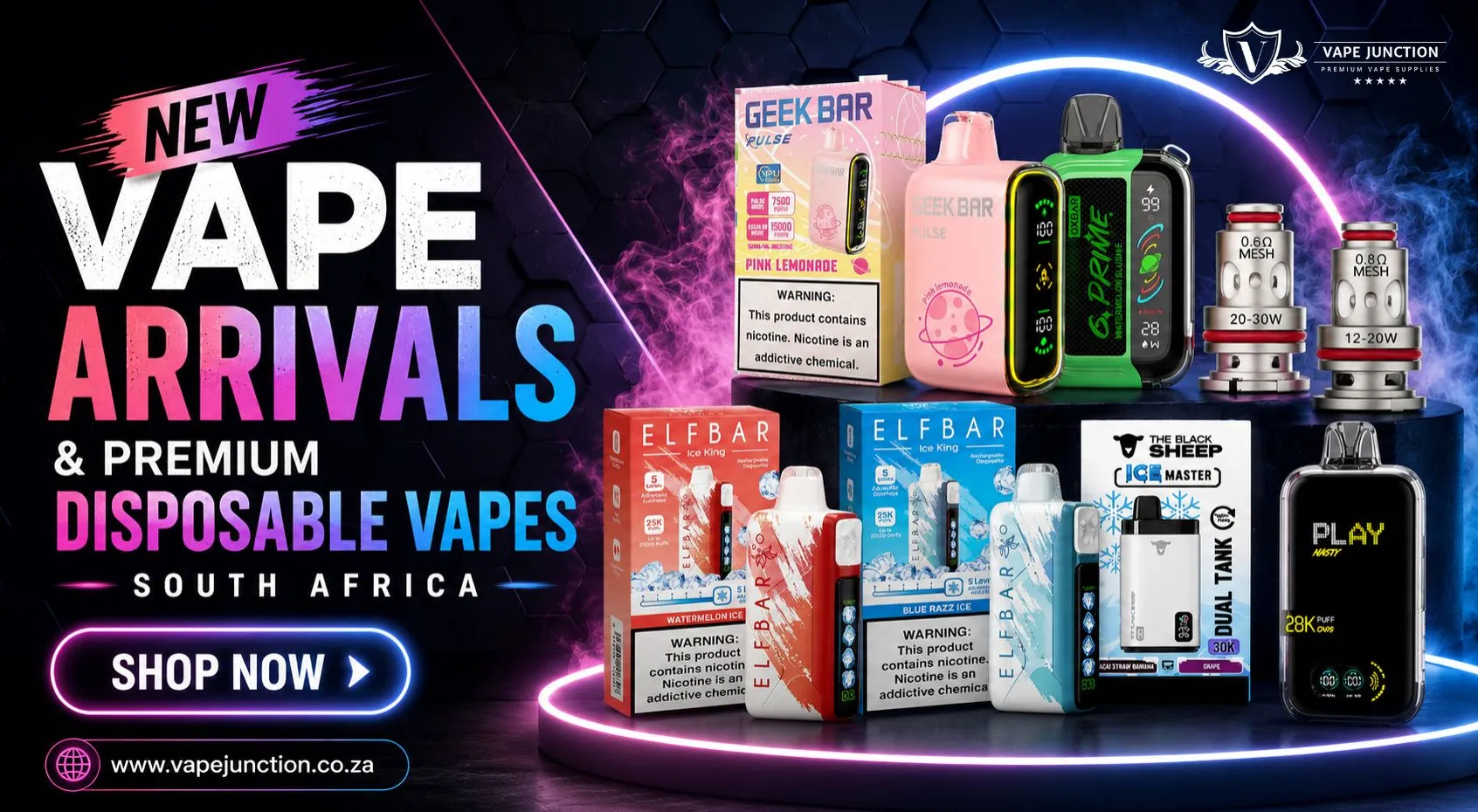 New Vape Arrivals & Premium Disposable Devices in South Africa | Vape Junction