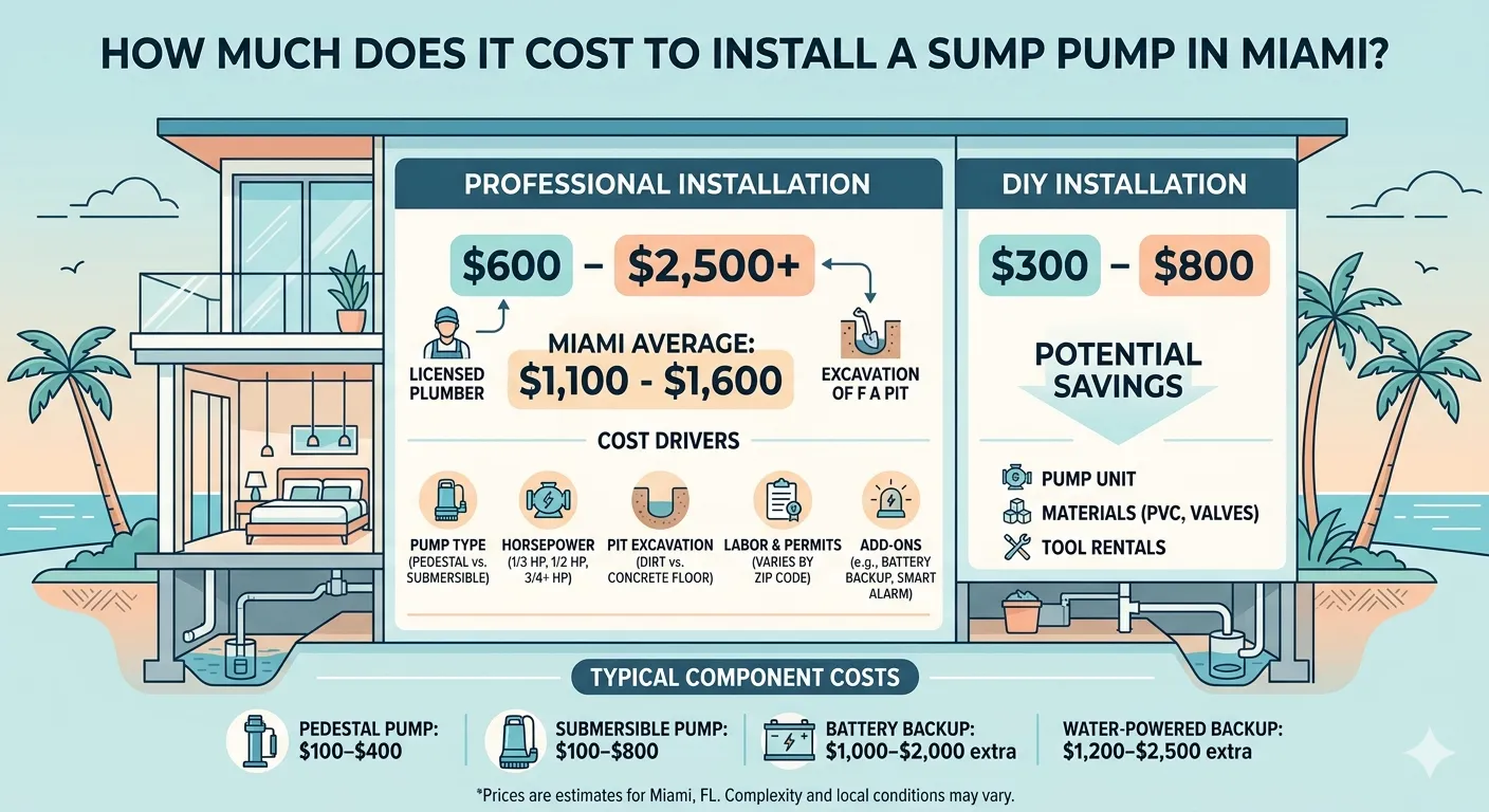 How Much Does It Cost to Install a Sump Pump in Miami?