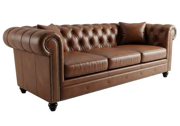 Modern Interior Ideas Featuring a Chesterfield Leather Couch