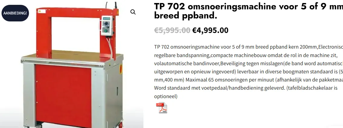 Fixpack omsnoeringsapparaten voor veilig verpakken