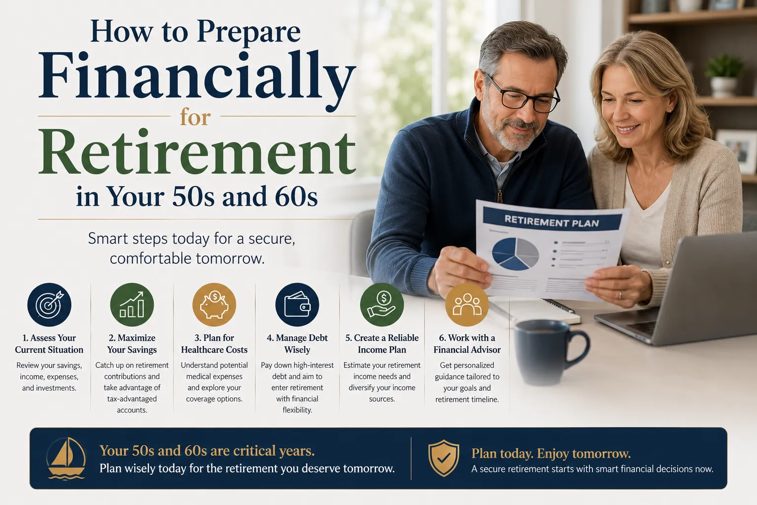 How to Prepare Financially for Retirement in Your 50s and 60s