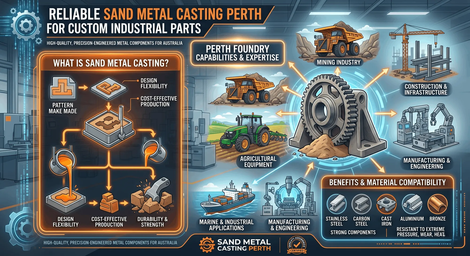 Reliable Sand Metal Casting Perth for Custom Industrial Parts