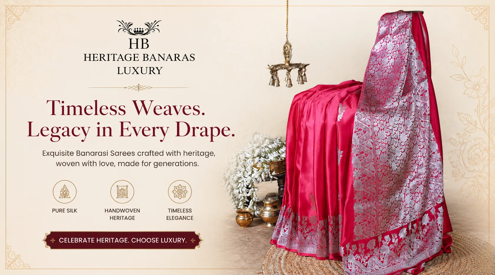 Vintage Banarasi Sarees with Timeless Elegance and Royal Craftsmanship