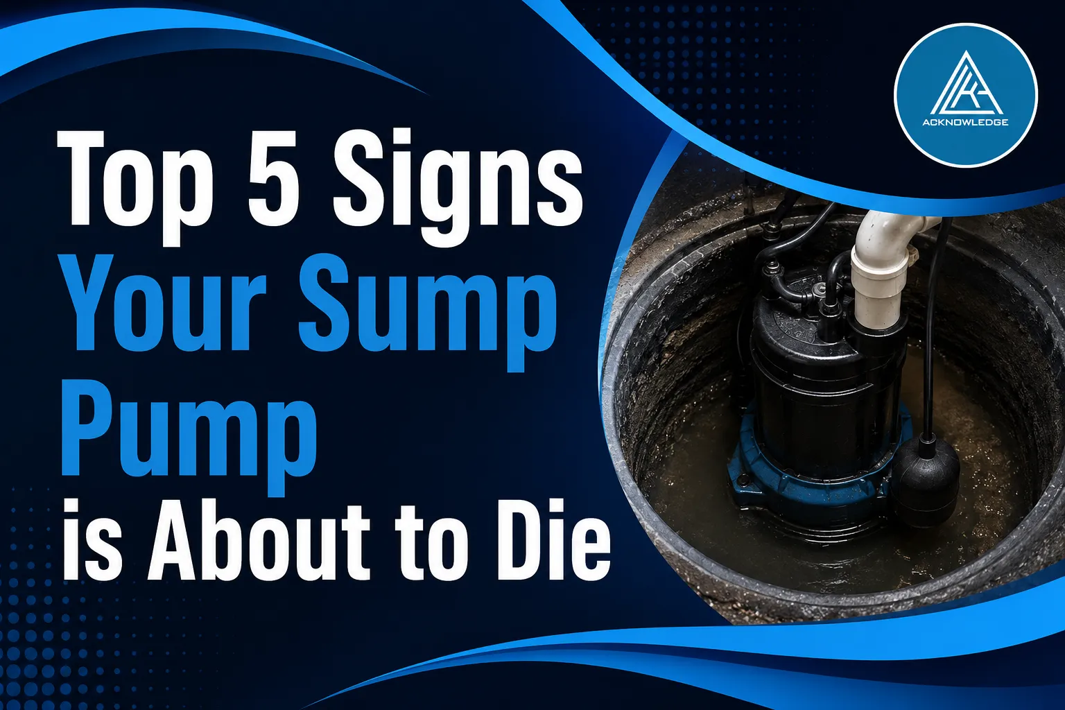 Top 5 Signs Your Sump Pump is About to Die