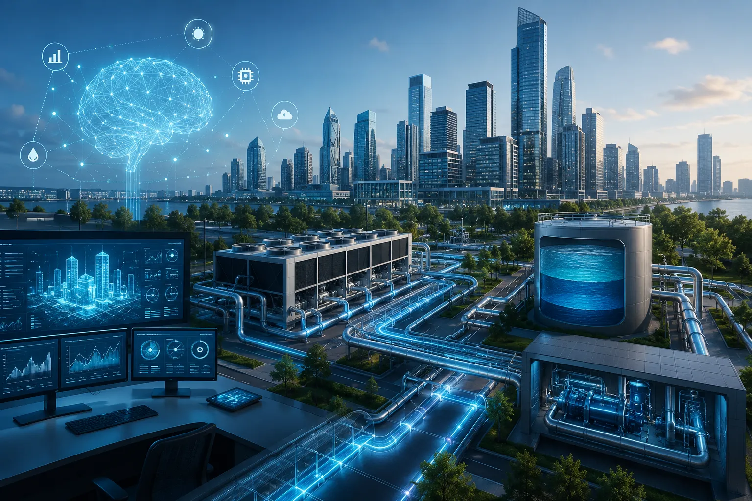 Future Trends in District Cooling Technology: Automation, Thermal Storage, and AI Monitoring