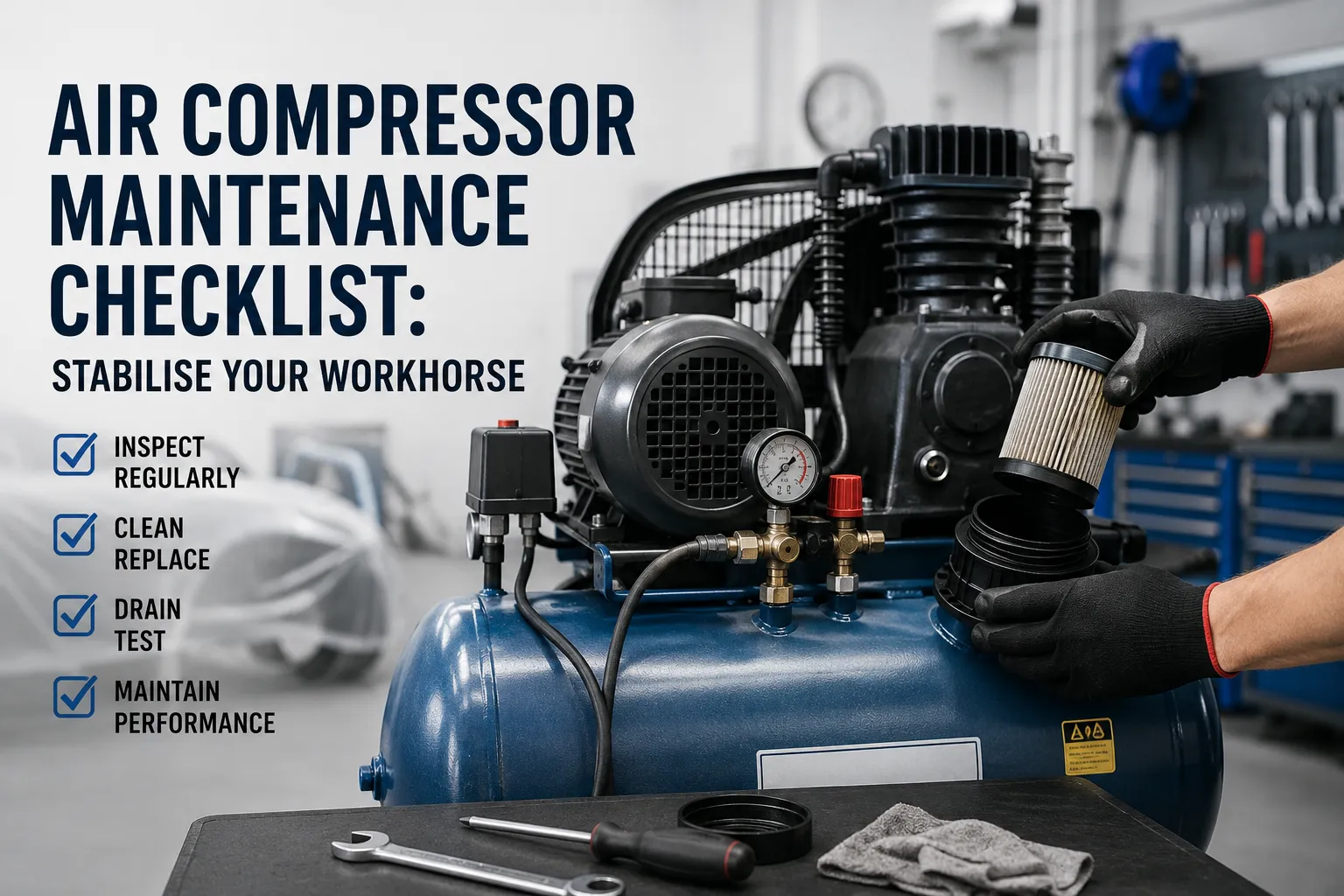 Air Compressor Maintenance Checklist: Stabilise Your Workhorse