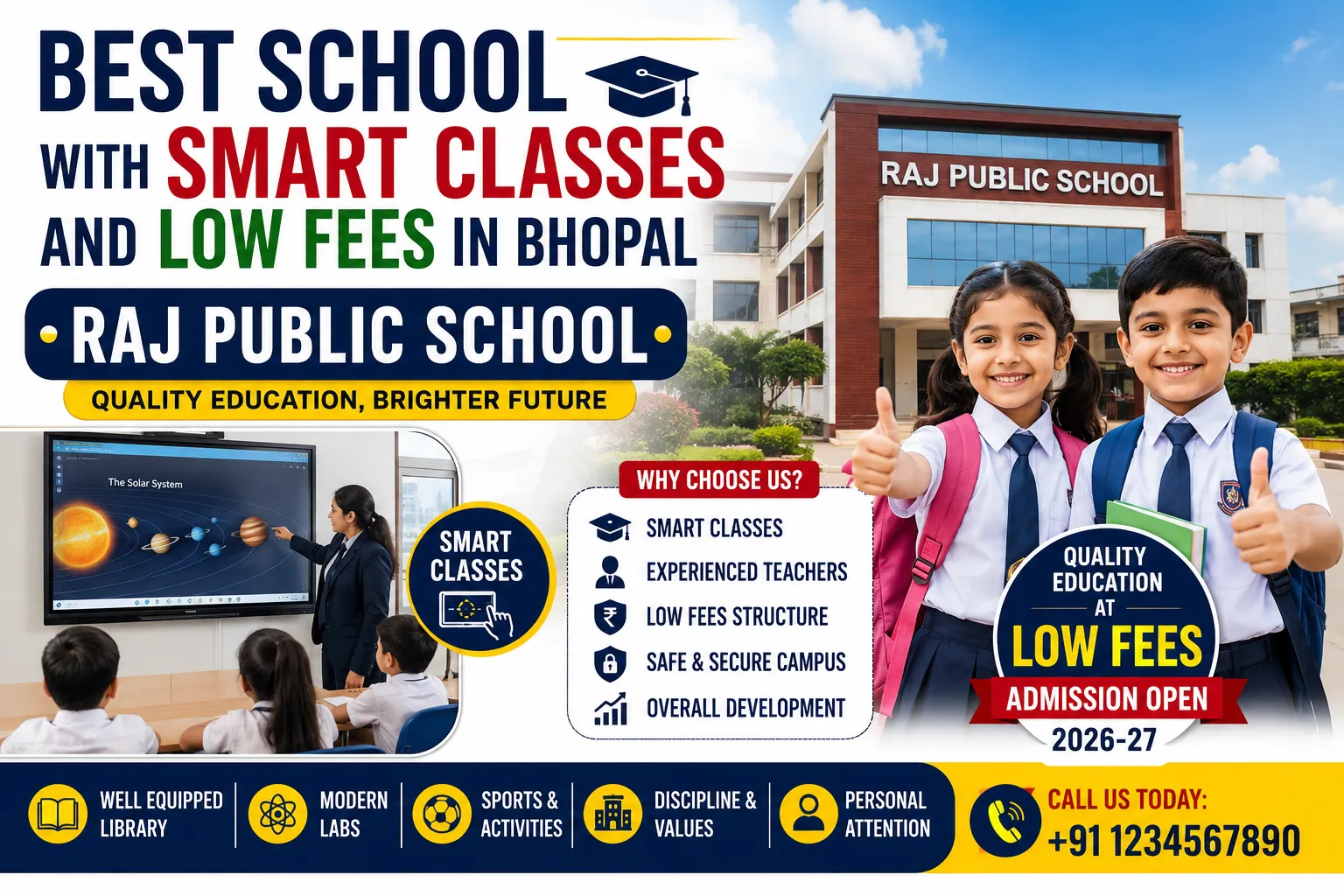 Best School with Smart Classes and Low Fees in Bhopal | Raj Public School