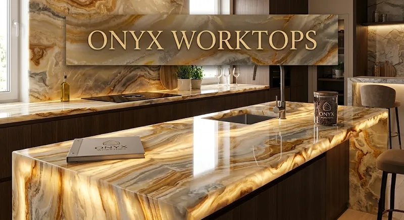 How Onyx Worktops Compare to White Marble Worktops for Luxury London Kitchen Renovations