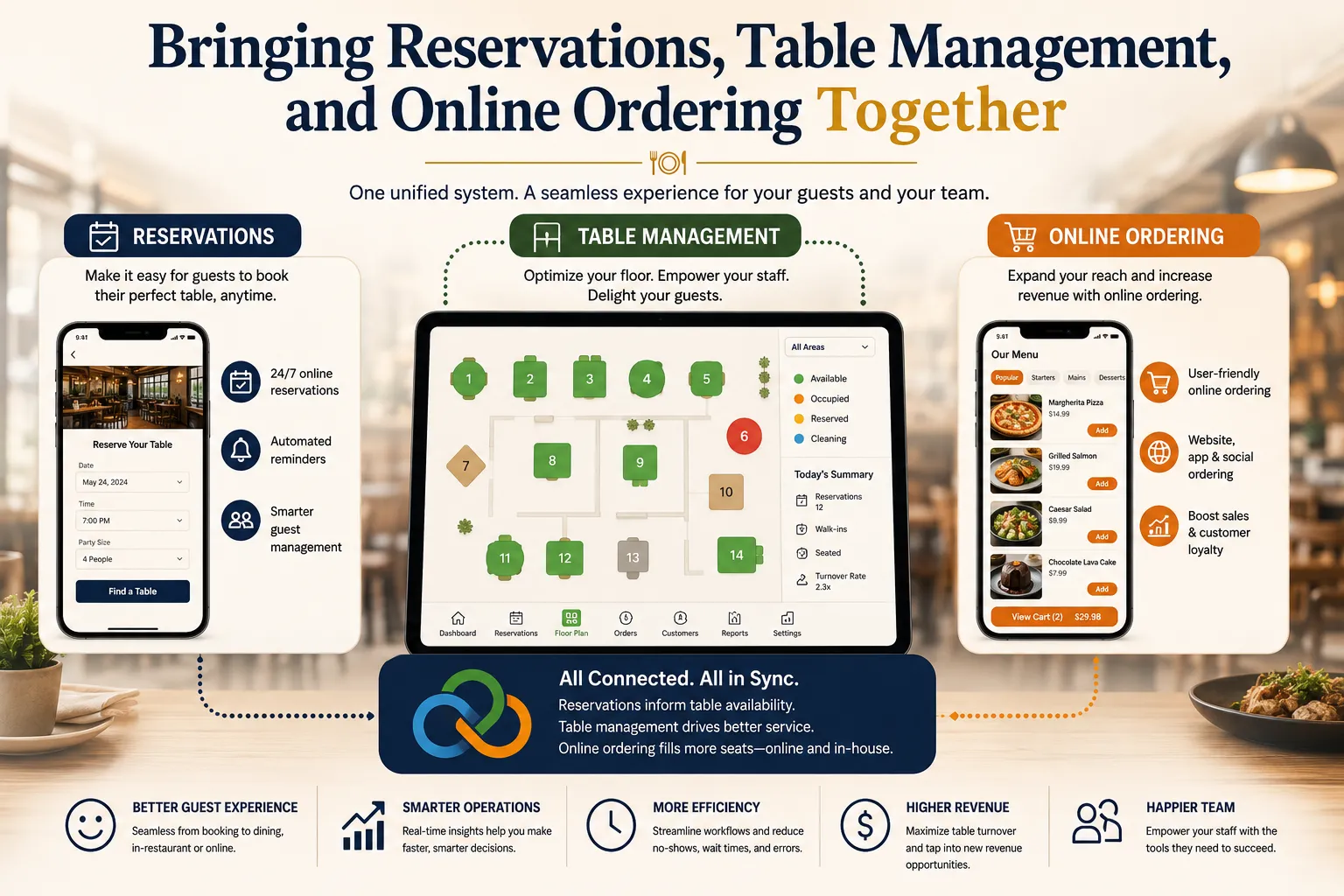 How Restaurants Can Reduce No-Shows and Improve Operations with Smart Ordering & Table Management Technology