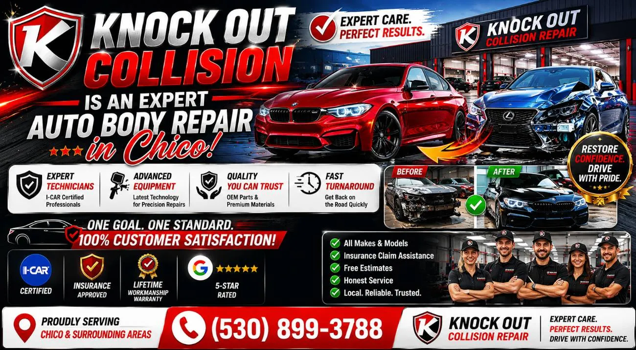 Knock out Collision is an Expert Auto Body Repair  in Chico