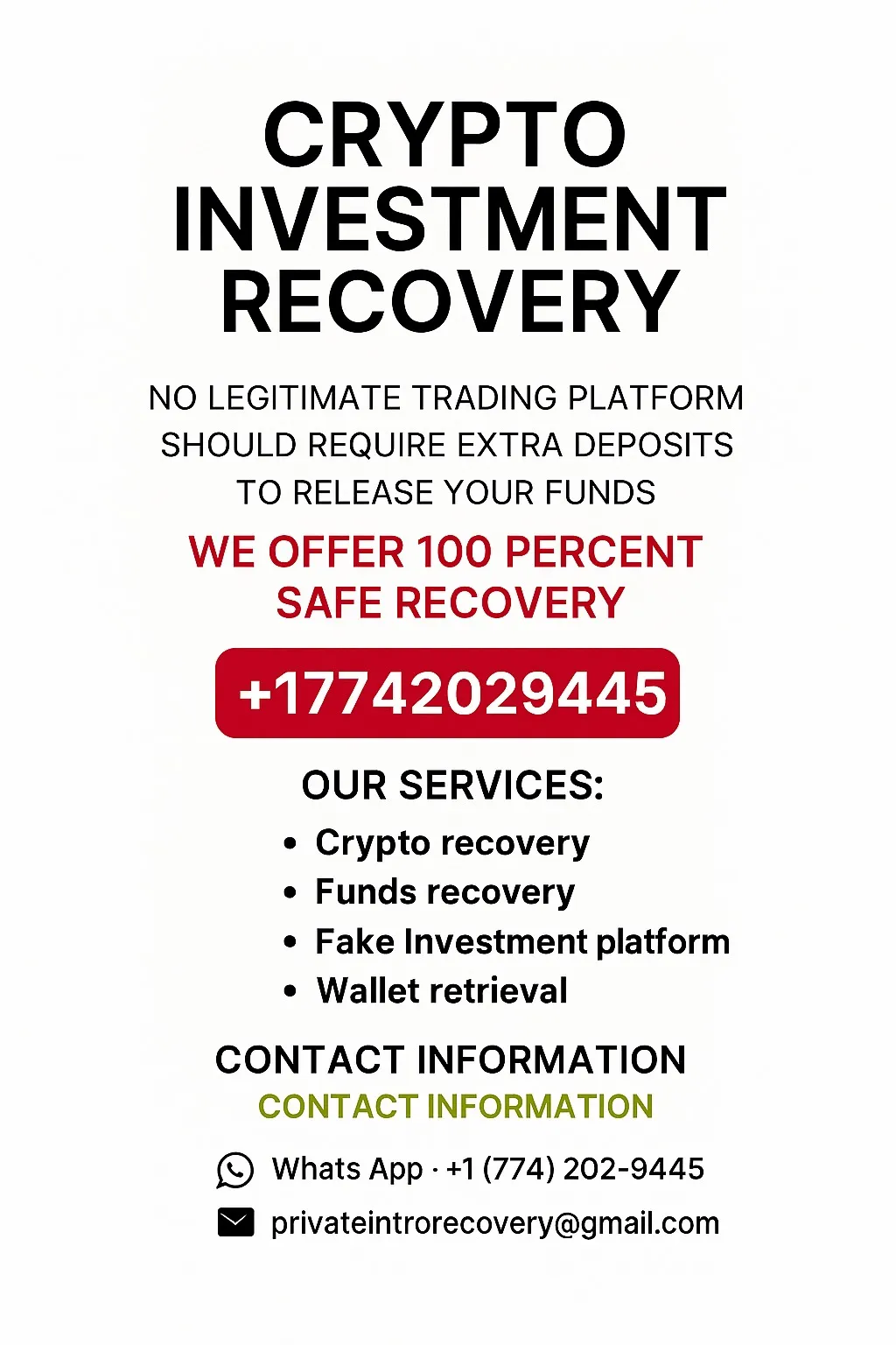 Crypto recovery