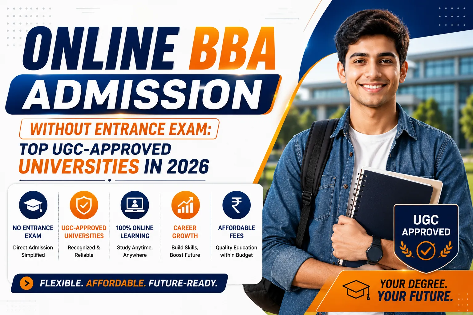 Online BBA Admission Without Entrance Exam: Top UGC-Approved Universities in 2026