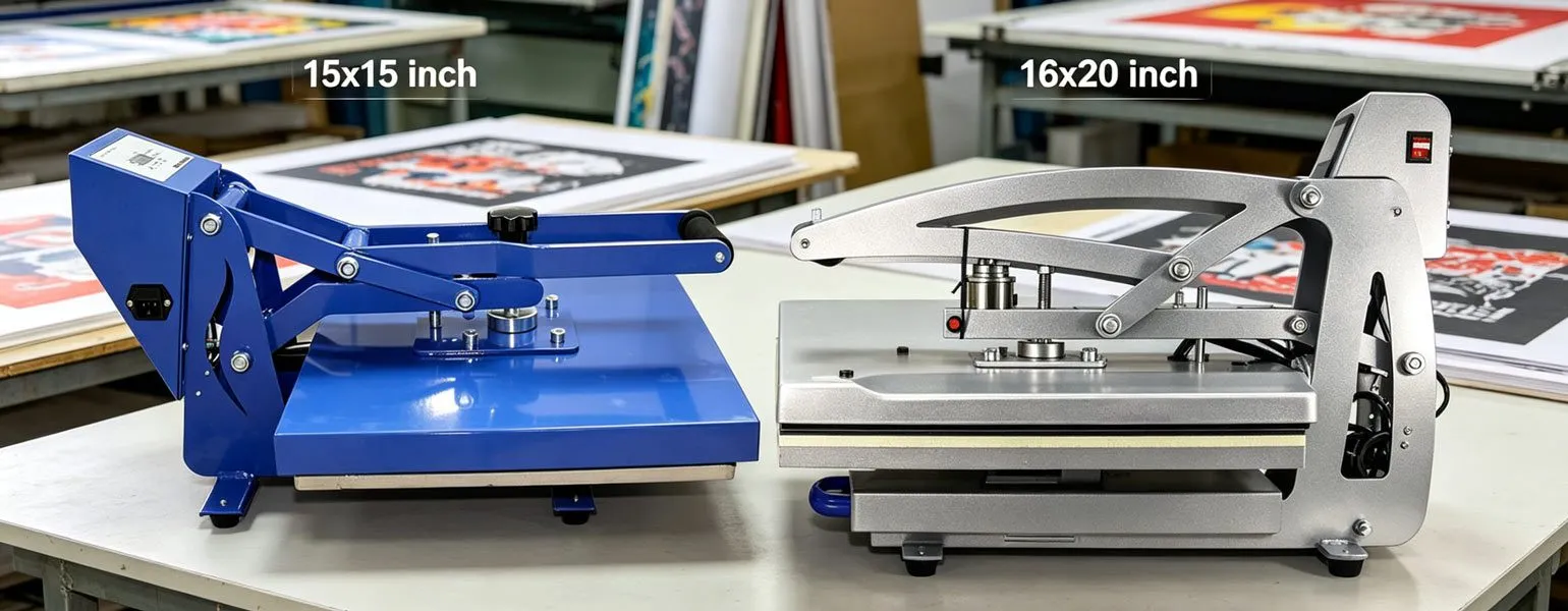 15x15 vs 16x20 Heat Press Machine: Which One is Right for You?