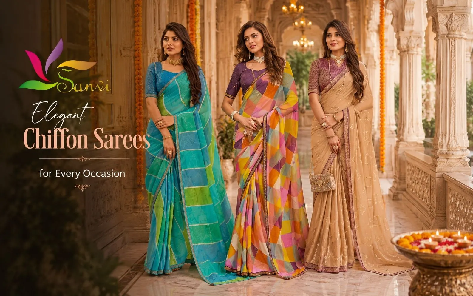 How to Style a Laxmipati Chiffon Saree for Corporate Elegance