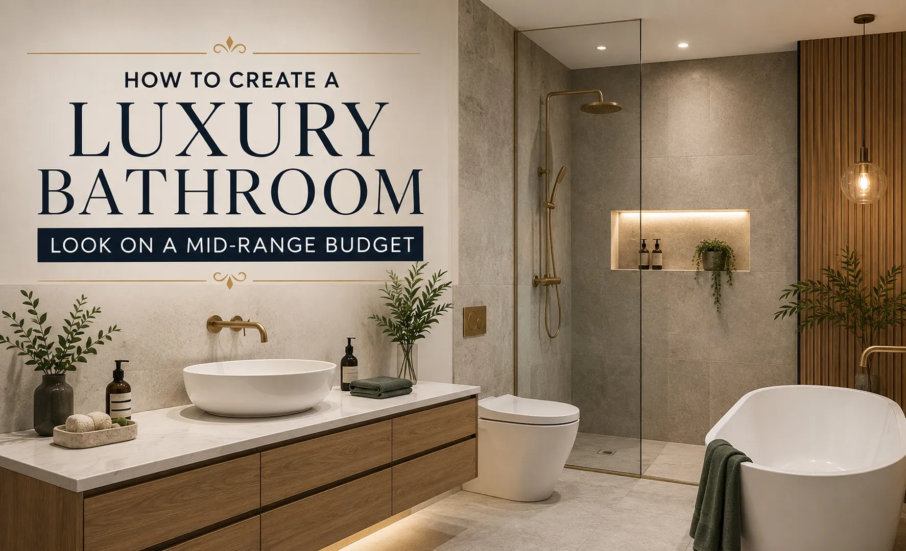 How to Create a Luxury Bathroom Look on a Mid-Range Budge