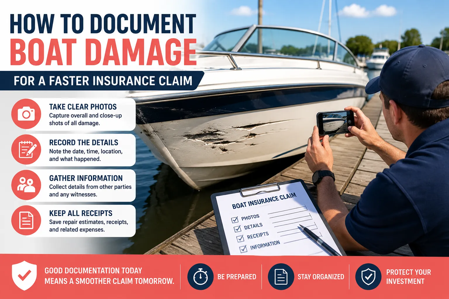 How to Document Boat Damage for a Faster Insurance Claim