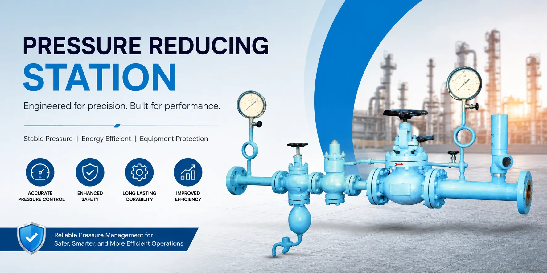 How a High-Quality Pressure Reducing Station Helps Reduce Energy Loss and Equipment Damage