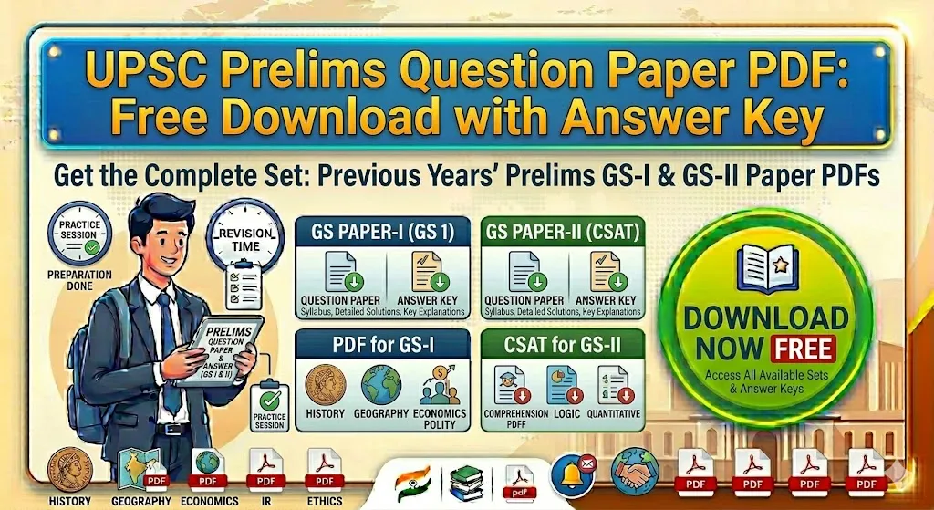 UPSC Prelims Question Paper PDF: Free Download with Answer Key