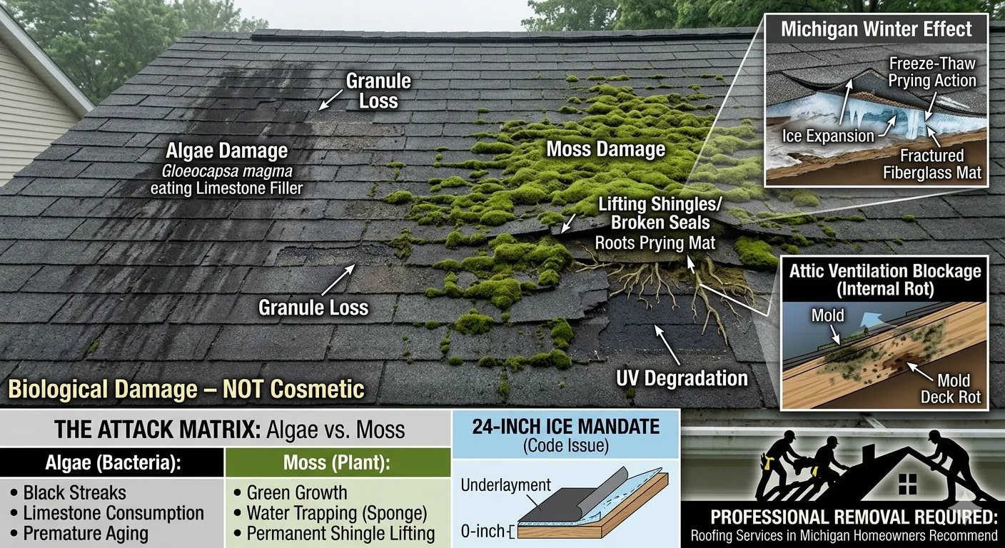 How Moss and Algae Can Damage Your Roof: Shifting Fact From Fiction