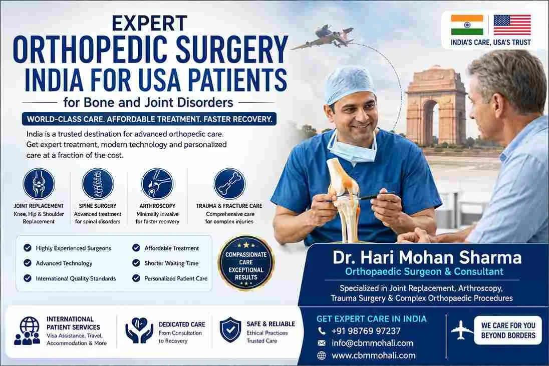 Expert Orthopedic Surgery India for USA Patients for Bone and Joint Disorders