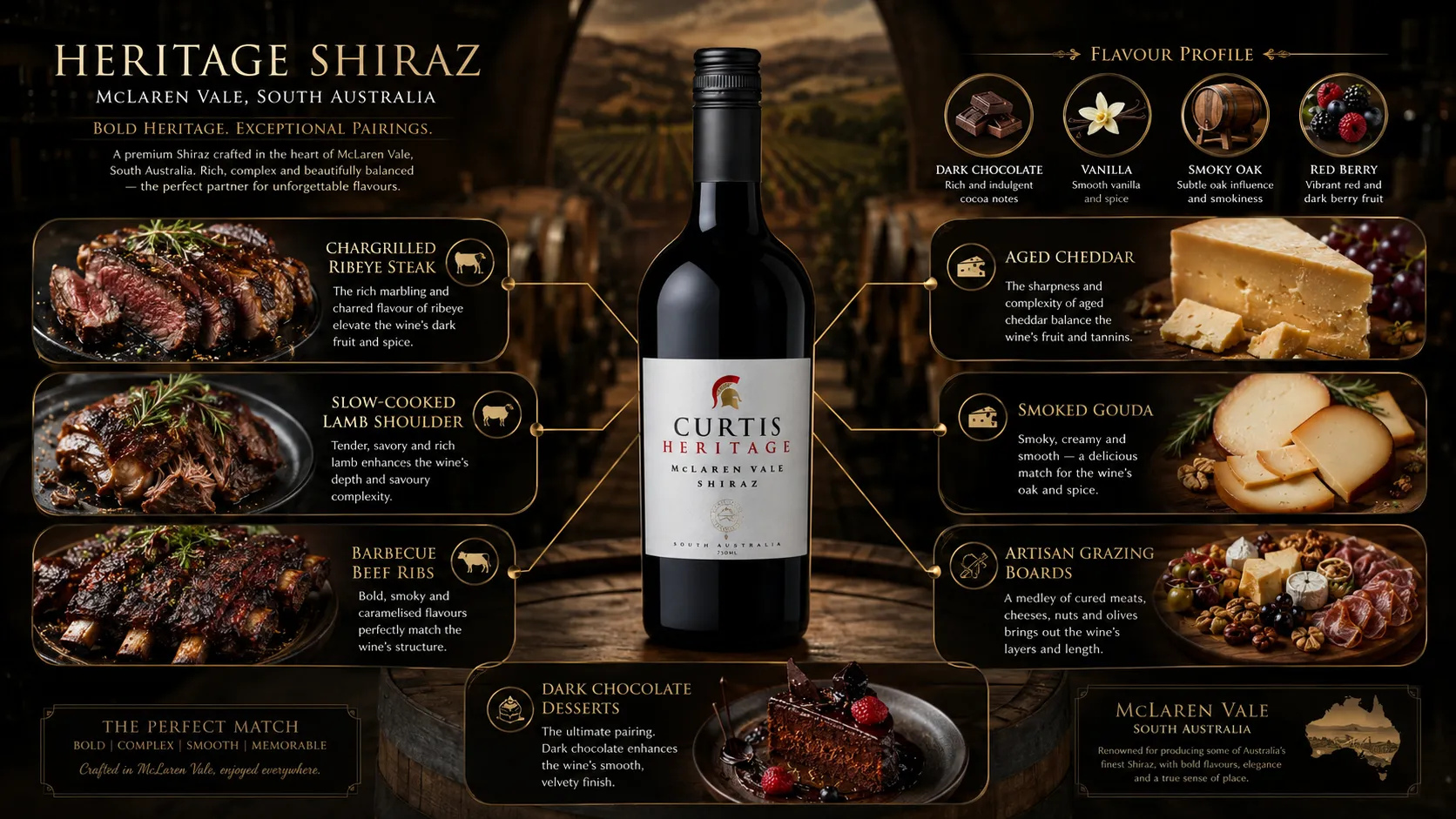 Best Food Pairings with Heritage Shiraz Wine